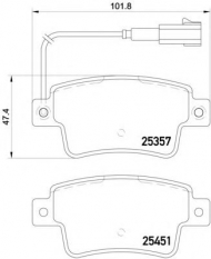 Комплект тормозных колодок HELLA 8DB 355 019-801