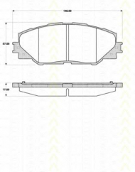 Комплект тормозных колодок TRISCAN 8110 13068