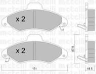 Комплект тормозных колодок METELLI 22-0071-1