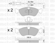 Комплект тормозных колодок METELLI 22-0208-1K
