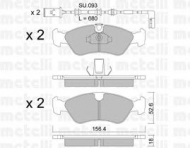 Комплект тормозных колодок METELLI 22-0208-2K