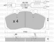 Комплект тормозных колодок METELLI 22-0266-0K