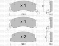 Комплект тормозных колодок METELLI 22-0281-0