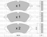 Комплект тормозных колодок METELLI 22-0294-0