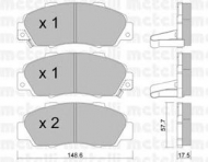 Комплект тормозных колодок METELLI 22-0298-0