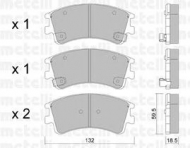 Комплект тормозных колодок METELLI 22-0476-0