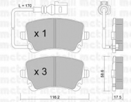 Комплект тормозных колодок METELLI 22-0554-0