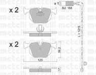Комплект тормозных колодок METELLI 22-0560-3K
