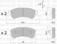 Комплект тормозных колодок METELLI 22-0605-0