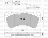 Комплект тормозных колодок METELLI 22-0653-0K