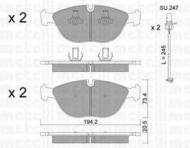 Комплект тормозных колодок METELLI 22-0828-1K