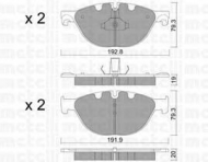 Комплект тормозных колодок METELLI 22-0830-0