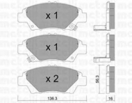 Комплект тормозных колодок METELLI 22-0865-0