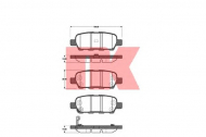Комплект тормозных колодок NK 222257