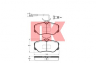 Комплект тормозных колодок NK 222328
