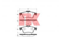 Комплект тормозных колодок NK 222562