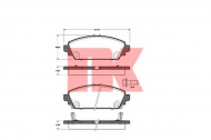 Комплект тормозных колодок NK 222629