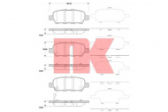 Комплект тормозных колодок NK 225221