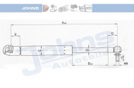 Газовая пружина JOHNS 55 15 95-95