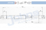 Газовая пружина JOHNS 67 13 95-91