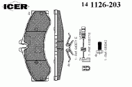 Комплект тормозных колодок ICER 141126-203