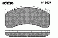 Комплект тормозных колодок ICER 151638