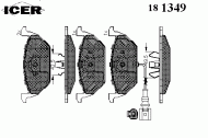 Комплект тормозных колодок ICER 181349