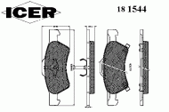 Комплект тормозных колодок ICER 181544
