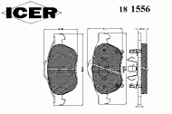 Комплект тормозных колодок ICER 181556