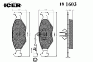 Комплект тормозных колодок ICER 181603