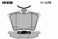 Комплект тормозных колодок ICER 181658