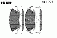 Комплект тормозных колодок ICER 181997