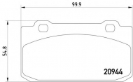 Комплект тормозных колодок PAGID T1025