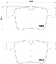 Комплект тормозных колодок PAGID T2052