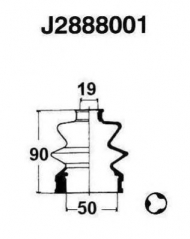Комплект пыльника NIPPARTS J2888001
