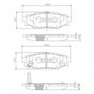 Комплект тормозных колодок NIPPARTS N3617004
