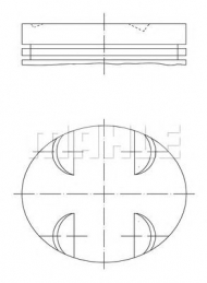 Поршень MAHLE ORIGINAL 083 15 00