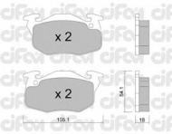 Комплект тормозных колодок CIFAM 822-037-5