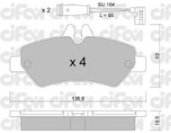 Комплект тормозных колодок CIFAM 822-672-0K