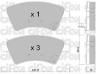 Комплект тормозных колодок CIFAM 822-702-0
