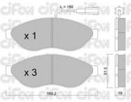 Комплект тормозных колодок CIFAM 822-708-0