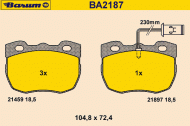 Комплект тормозных колодок BARUM BA2187