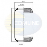 Баллон пневматической рессоры COMLINE CAS9013