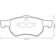 Комплект тормозных колодок BENDIX 572509B