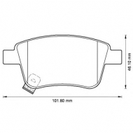 Комплект тормозных колодок BENDIX 572516B