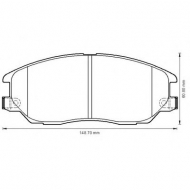 Комплект тормозных колодок BENDIX 572518B