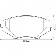 Комплект тормозных колодок BENDIX 572555B