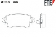 Комплект тормозных колодок FTE BL1821A3
