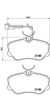 Комплект тормозных колодок BREMBO P 23 045
