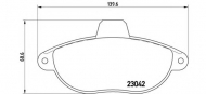 Комплект тормозных колодок BREMBO P 23 072